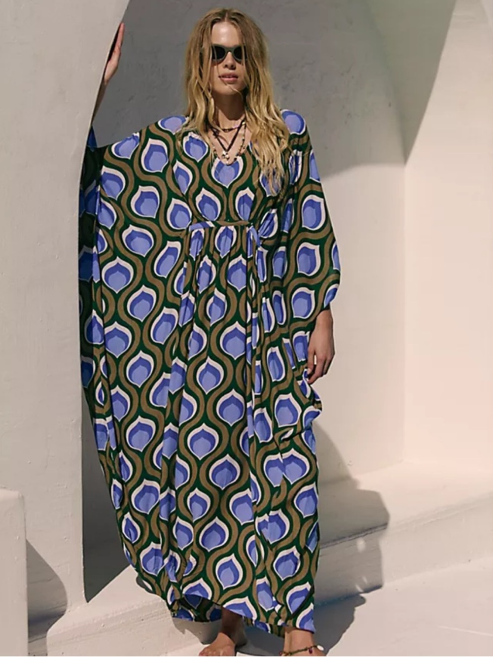 Free People Groovy Baby Maxi Kaftan OS EUC